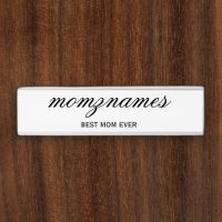 Personalised Best Mum Ever Calligraphy Name