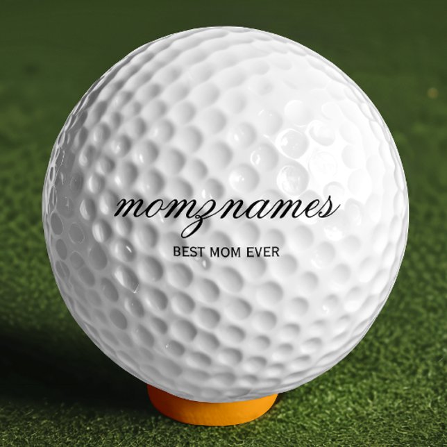 Personalised Best Mum Ever Calligraphy Name Golf Balls (Creator Uploaded)