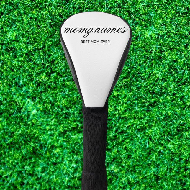 Personalised Best Mum Ever Calligraphy Name Golf Head Cover (Creator Uploaded)