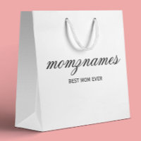 Personalised Best Mum Ever Calligraphy Name