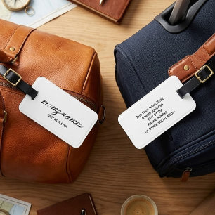 Personalised Best Mum Ever Calligraphy Name Luggage Tag
