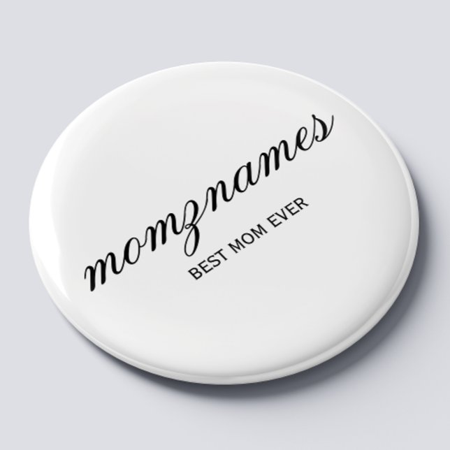 Personalised Best Mum Ever Calligraphy Name Magnet (Creator Uploaded)