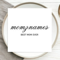 Personalised Best Mum Ever Calligraphy Name
