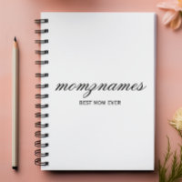Personalised Best Mum Ever Calligraphy Name