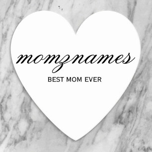 Personalised Best Mum Ever Calligraphy Name Paper Coaster