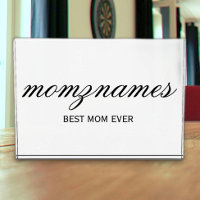 Personalised Best Mum Ever Calligraphy Name