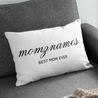 Personalised Best Mum Ever Calligraphy Name Pillowcase