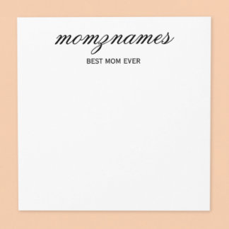 Personalised Best Mum Ever Calligraphy Name Post-it Notes
