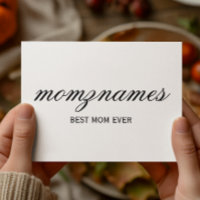 Personalised Best Mum Ever Calligraphy Name