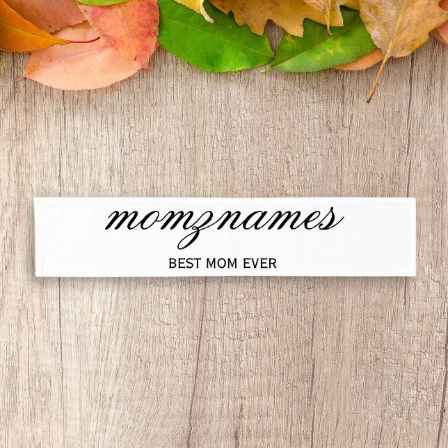 Personalised Best Mum Ever Calligraphy Name Short Table Runner (Creator Uploaded)