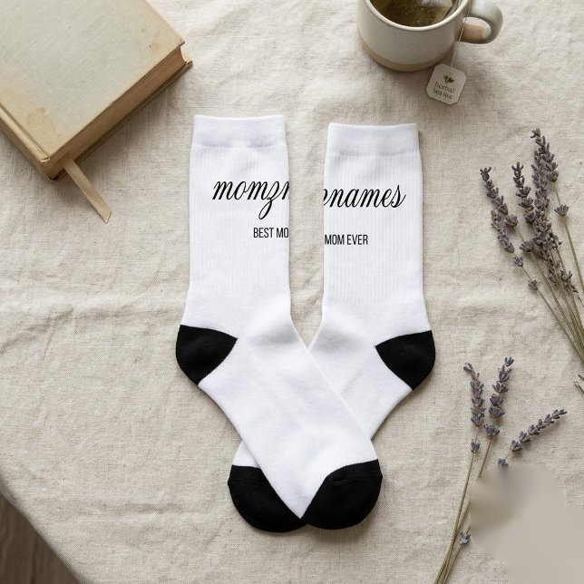 Personalised Best Mum Ever Calligraphy Name Socks (Creator Uploaded)