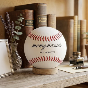 Personalised Best Mum Ever Calligraphy Name Softball