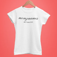 Personalised Best Mum Ever Calligraphy Name