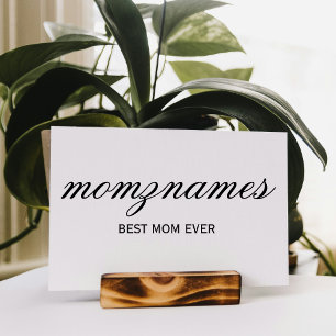 Personalised Best Mum Ever Calligraphy Name Table Number
