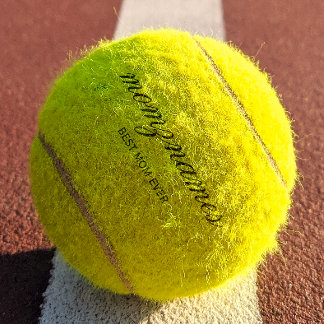 Personalised Best Mum Ever Calligraphy Name Tennis Balls
