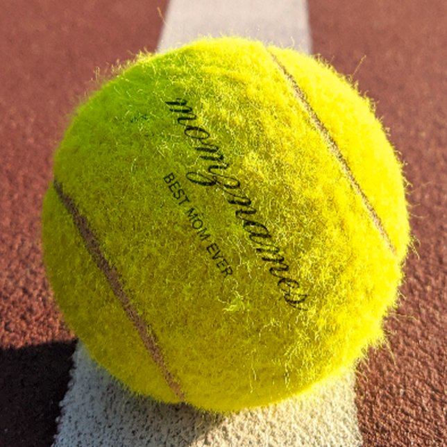 Personalised Best Mum Ever Calligraphy Name Tennis Balls (Creator Uploaded)