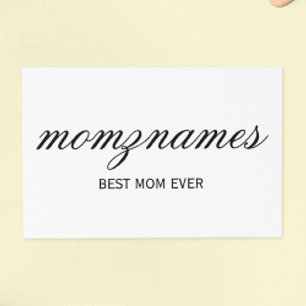 Personalised Best Mum Ever Calligraphy Name Tissue Paper