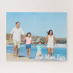 Personalised Best Mum Ever Custom Family Photo Jigsaw Puzzle