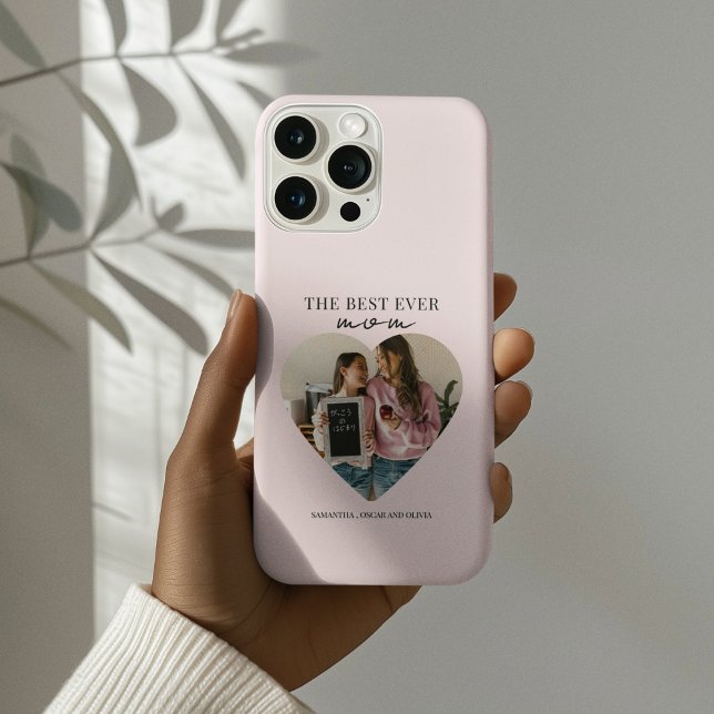Personalised Best Mum Ever Heart Photo  Case-Mate iPhone Case (Creator Uploaded)
