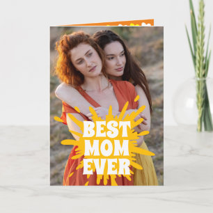 Personalised Best Mum Ever Mother's Day Photo Card