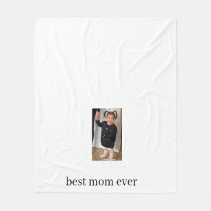 Personalised "Best Mum Ever" Mother's Day Photo Fleece Blanket
