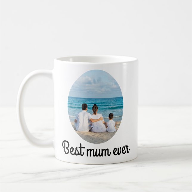 Personalised Best Mum ever Mug with photo (Left)