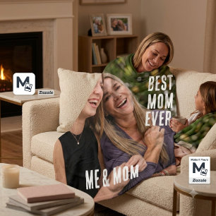 Personalised best mum ever photo mothers day fleece blanket