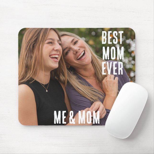 Personalised best mum ever photo mothers day  mouse mat (With Mouse)