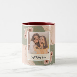 Personalised “Best Mum Ever” Photo Mug – Floral