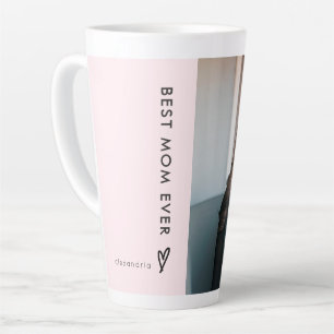 Personalised Best Mum Ever Photo Mug in Pink