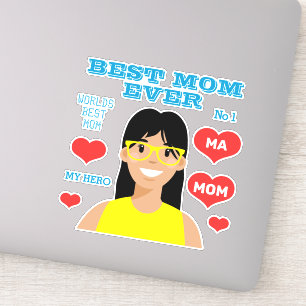 Personalised Best Mum Ever Sticker