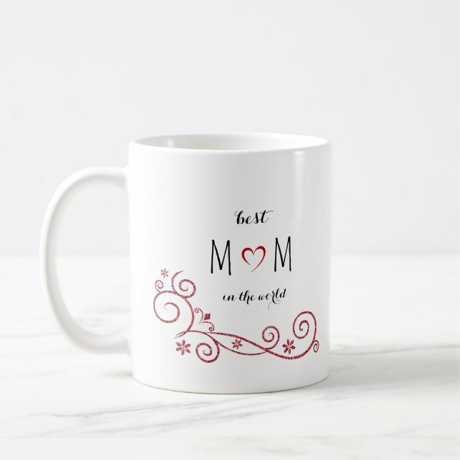Personalised Best Mum In the World Coffee Mug (Left)