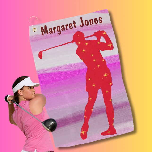 Personalised Best Mum ladies golfing gift fun golf Golf Towel (Creator Uploaded)