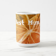 Personalised Best Mum Orange Vintage butterfly