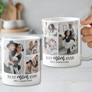 Personalised Best Mum Photo Collage Coffee Mug