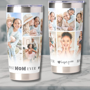 Personalised Best Mum Photo Collage Mother Insulated Tumbler