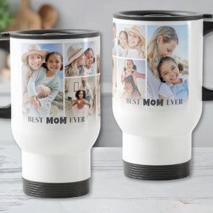 Personalised Best Mum Photo Collage Mother Travel Mug