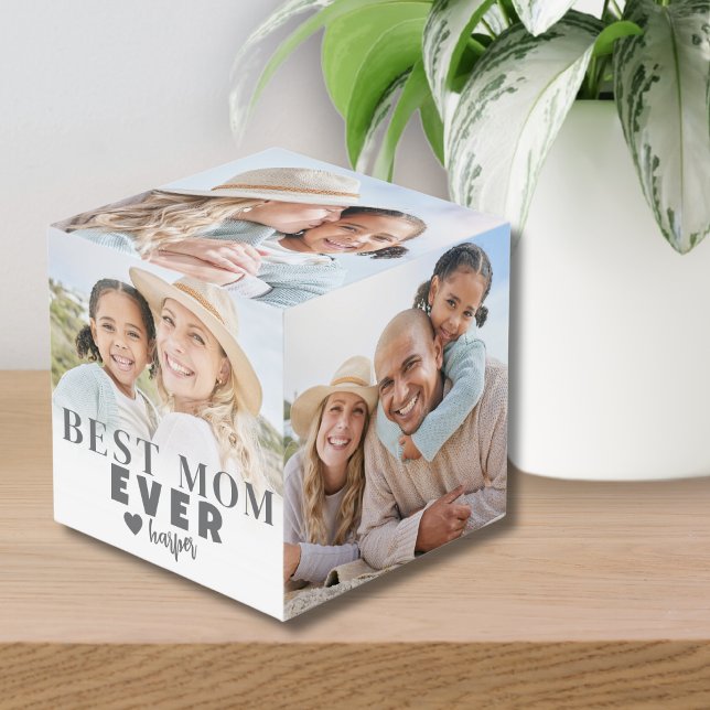Personalised Best Mum Photo Cube (Best Mom Personalized Photo cube)