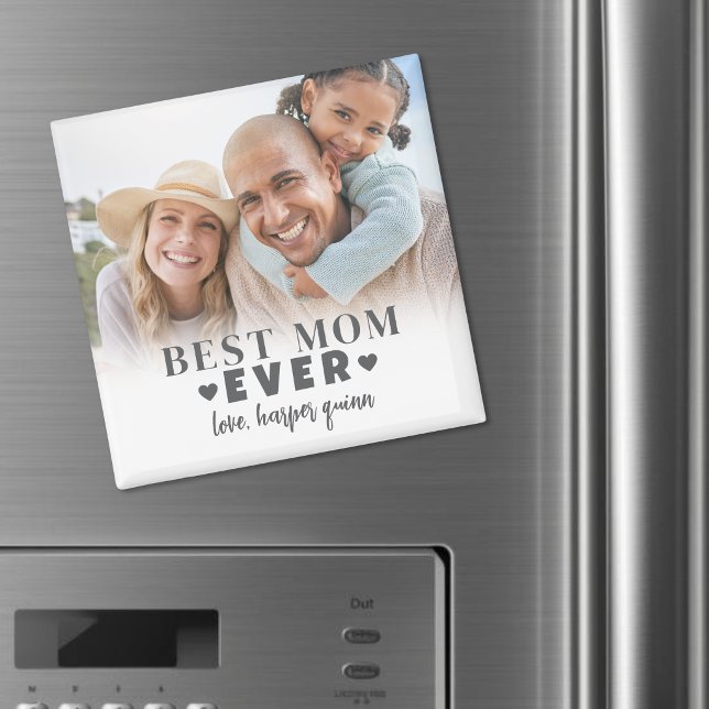 Personalised Best Mum Photo Magnet (Personalized Best Mom Photo Magnet )