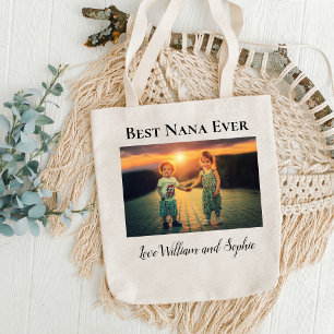 Personalised Best Nana Ever Photo  Tote Bag