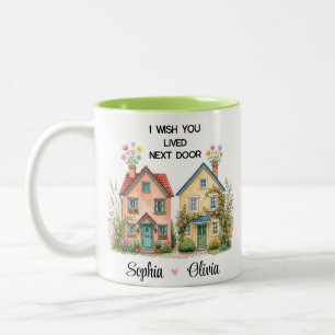 Personalised Best Neighbour Long Distance Friend Two-Tone Coffee Mug