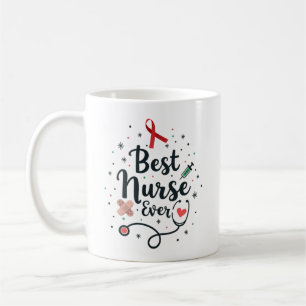 Personalised Best Nurse Ever Gift With Name Coffee Mug