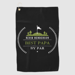 Personalised Best Papa By Par Golf Towel