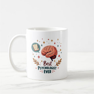 Personalised Best Psychologist Ever Cute Colourful Coffee Mug
