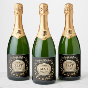 Personalised Best Selling Author Sparkling Wine Label