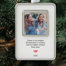 Personalised Best Sister Photo Christmas