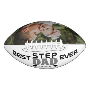 Personalised Best Step Dad Ever Custom Photo American Football