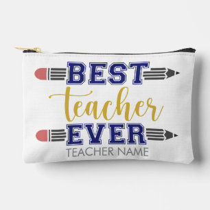 Personalised Best Teacher Ever - Customised Gift Accessory Pouch