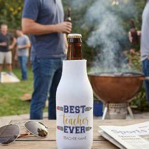 Personalised Best Teacher Ever - Customised Gift Bottle Cooler