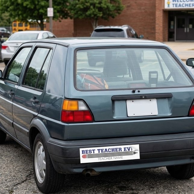 Personalised Best Teacher Ever - Customised Gift Bumper Sticker (Creator Uploaded)